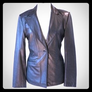 Anne Klein lambskin blazer